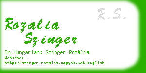 rozalia szinger business card