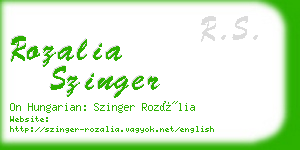 rozalia szinger business card